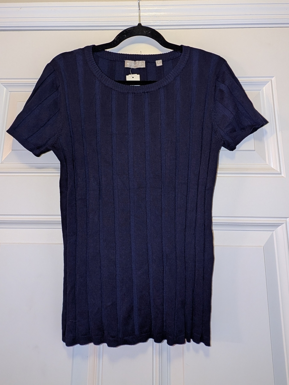 Evolution By Cyrus Kyler Wide Rib Sweater Tee - M